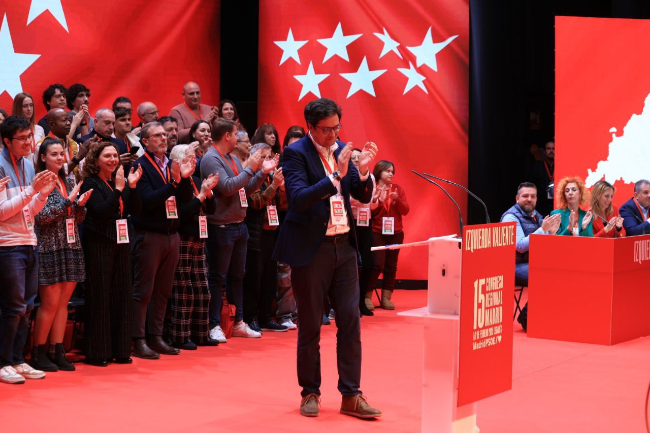 El secretario general del PSOE-M, Óscar López

