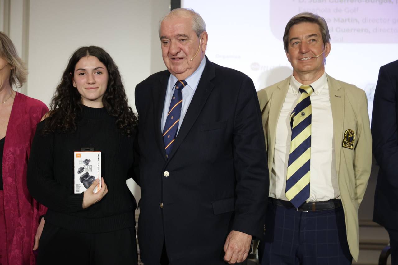 Juan Guerrero-Burgos, presidente de la Real Federación Española de Golf, y Marco Martín, director general de Stirling and Martín