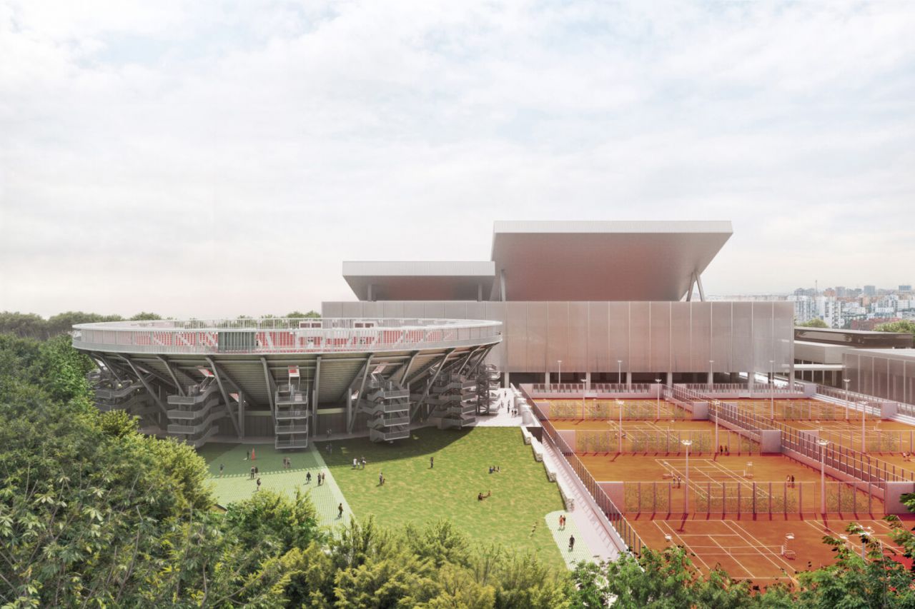 Infografía de cómo quedará el nuevo estadio de la Caja Mágica