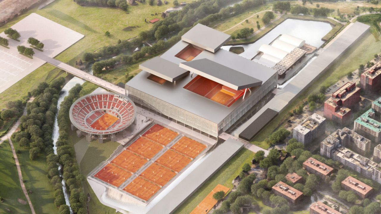 Infografía de cómo quedará el nuevo estadio de la Caja Mágica