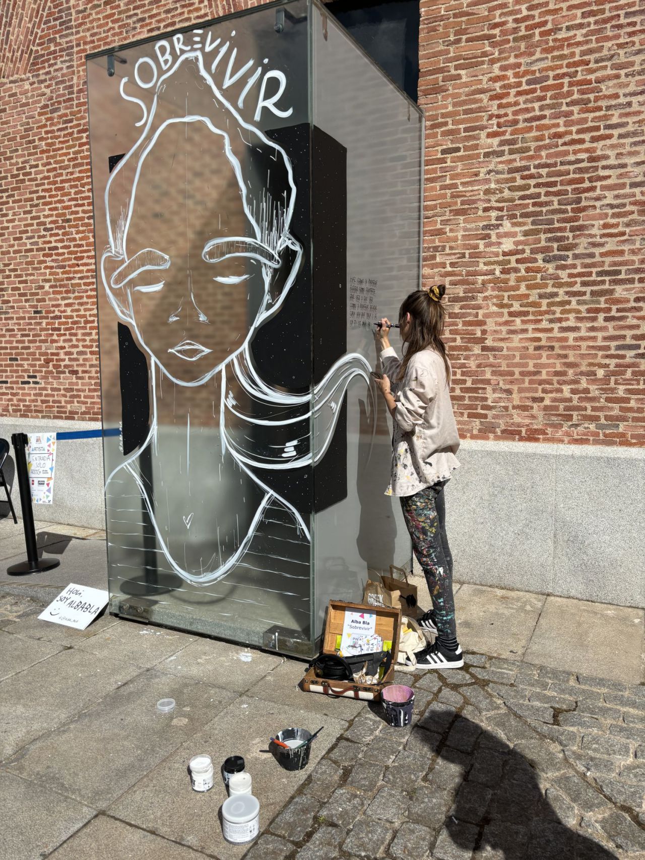 Pinta Malasaña 2024 en el patio de Condeduque - obra de Alba Bla