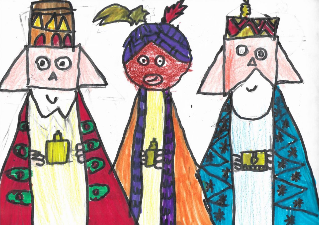 Pablo Soriano Moreno, del Colegio Nuestra Señora del Buen Consejo, con Navidad