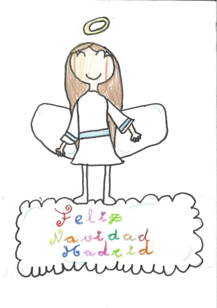 Claudia Jiménez Orduño, del Colegio Nuestra Señora de Loreto, con Feliz Navidad Madrid
