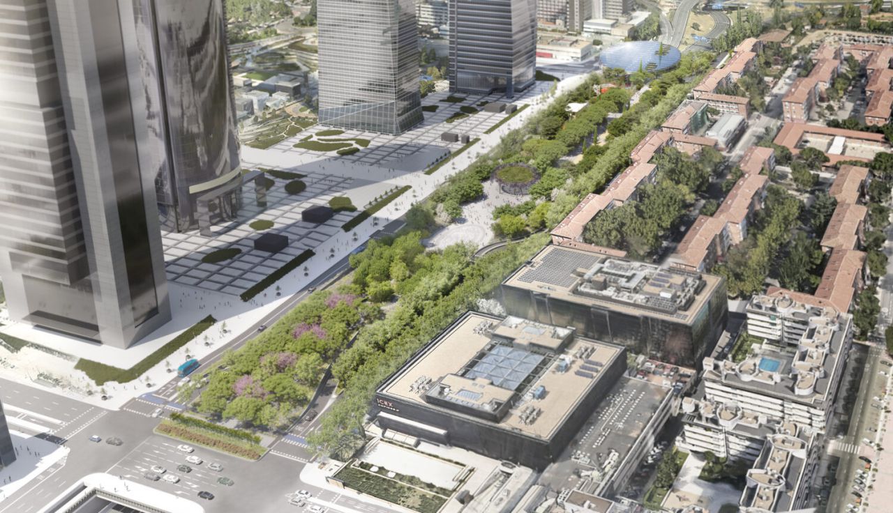 Recreación virtual del resultado de las obras de Parque Castellana