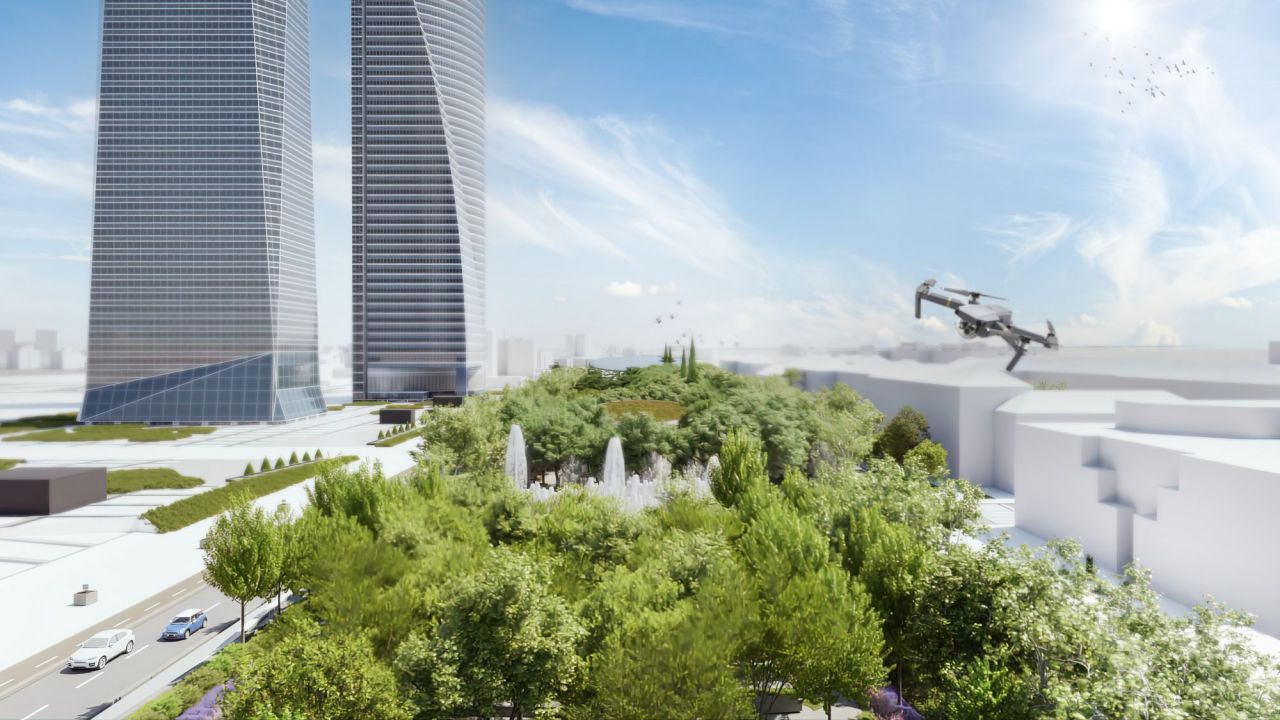 Recreación virtual del resultado de las obras de Parque Castellana