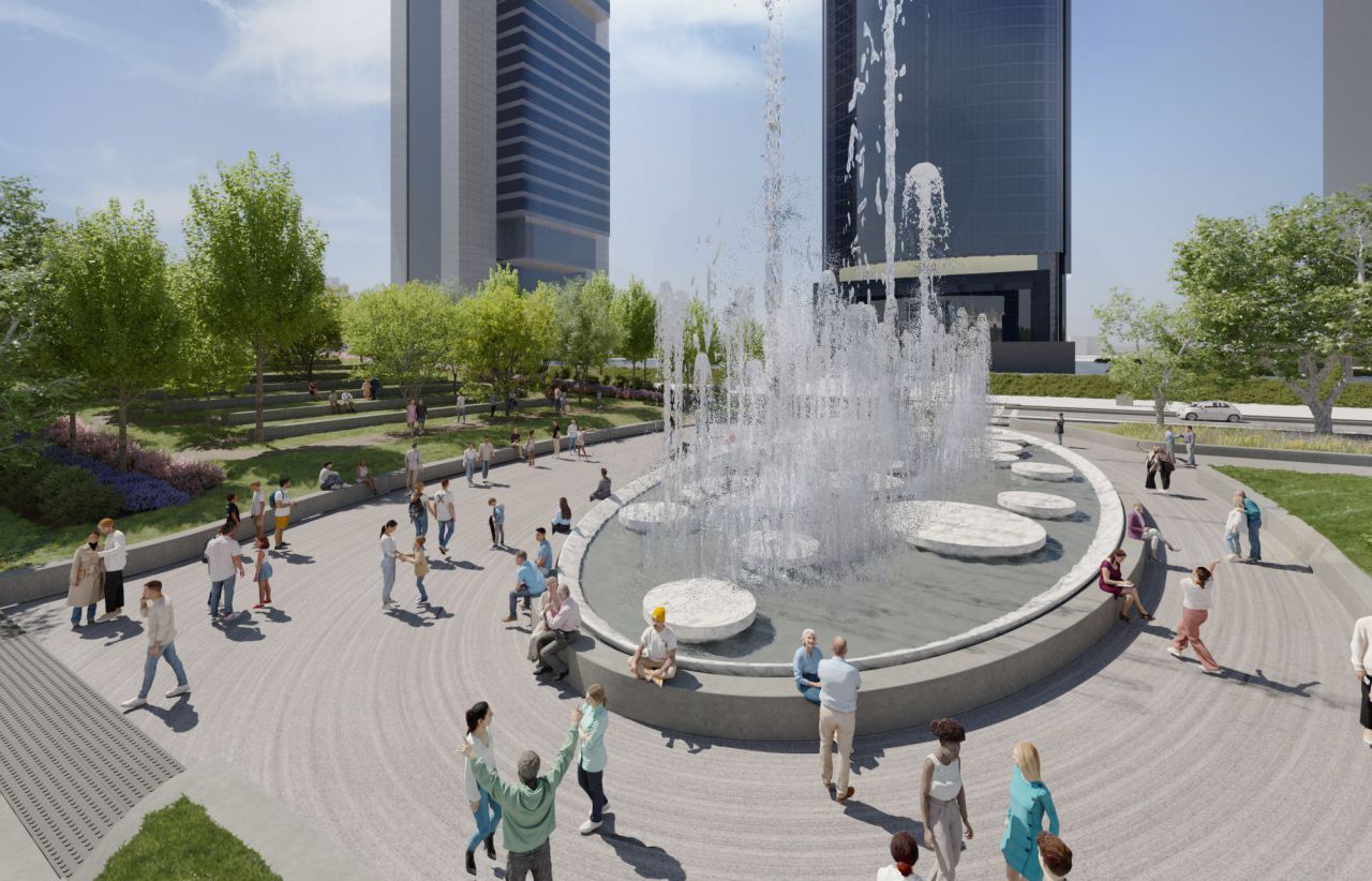 Recreación virtual del resultado de las obras de Parque Castellana