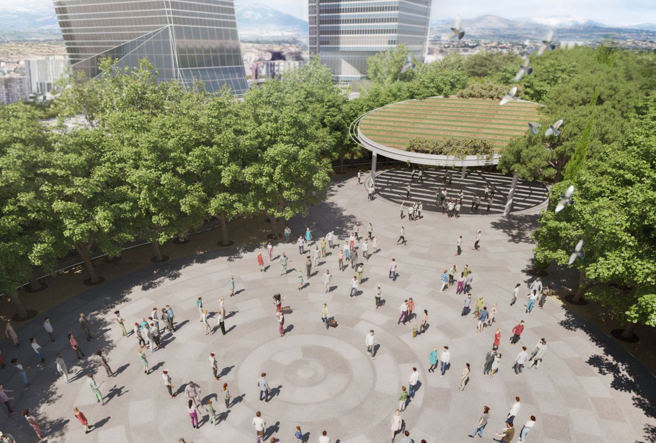 Recreación virtual del resultado de las obras de Parque Castellana