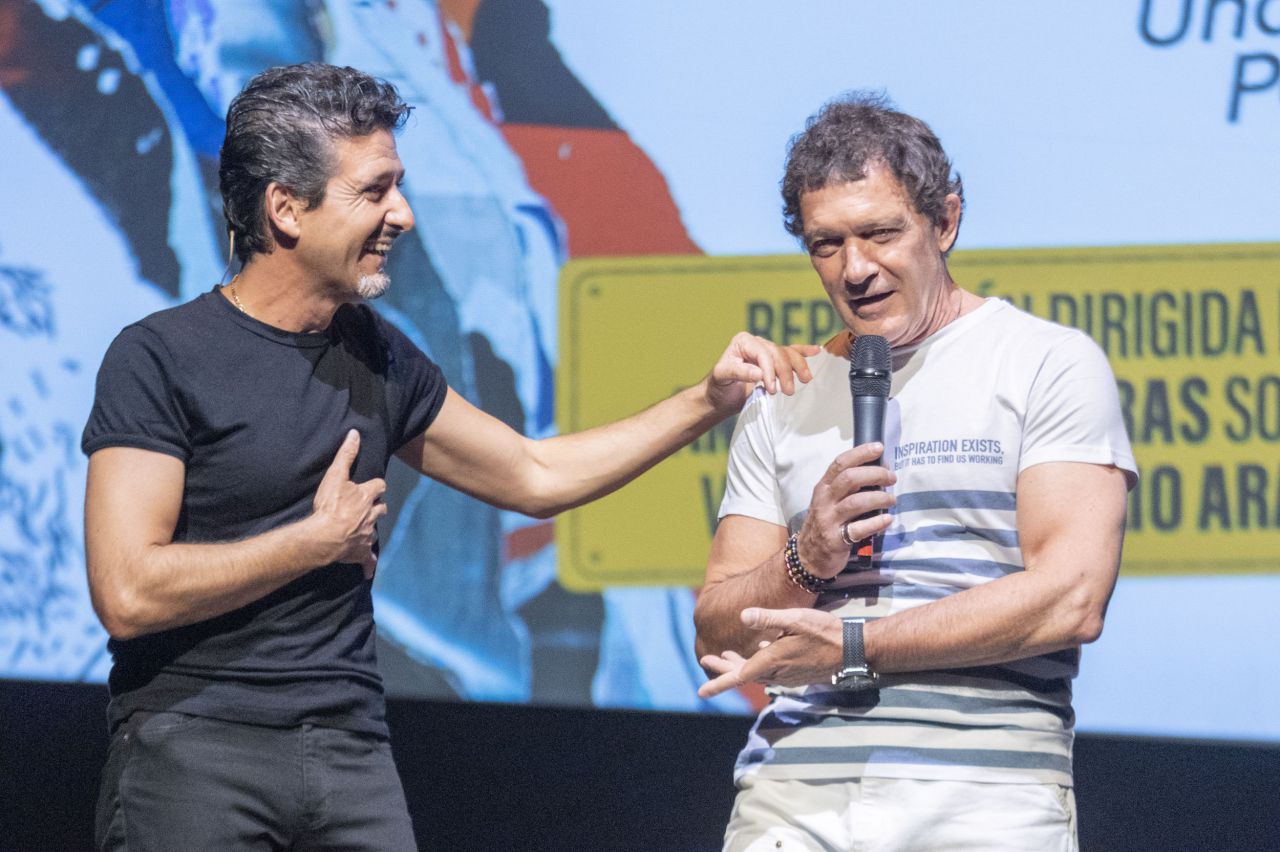 Luis Álvarez y Antonio Banderas en la presentación 