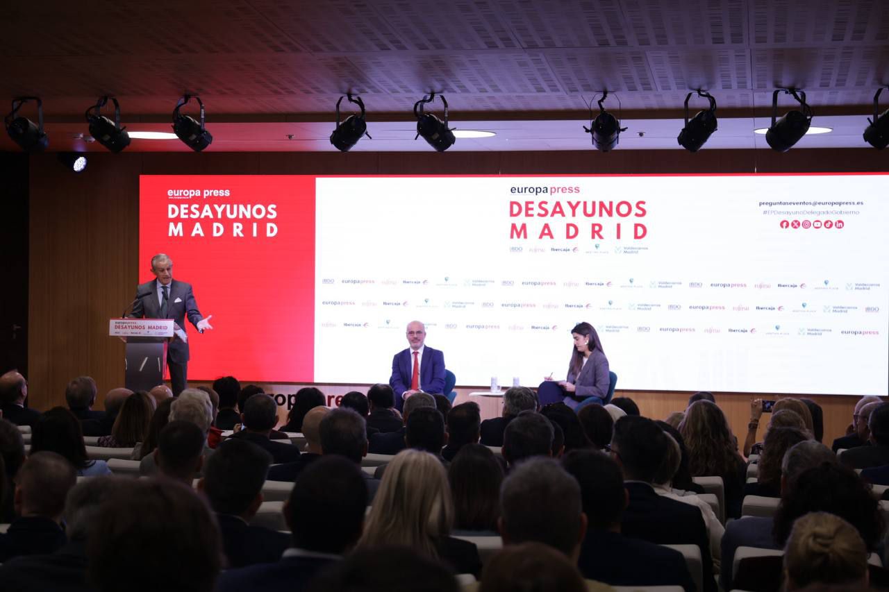 El delegado del Gobierno en Madrid, Francisco Martín, protagoniza un desayuno informativo de Desayunos Madrid organizado por Europa Press