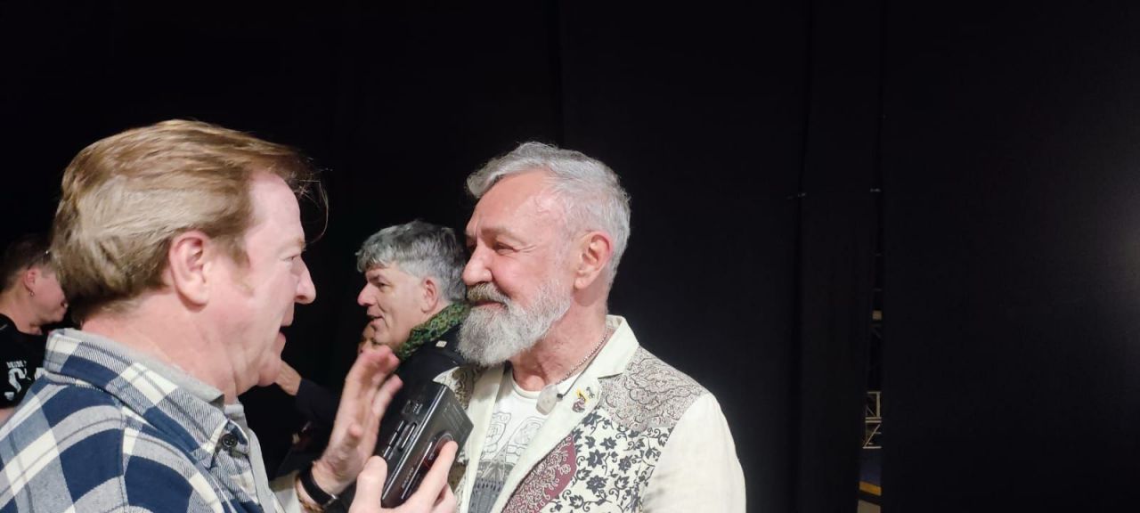 Juancho Pajares con Rafa Sánchez, de La Unión