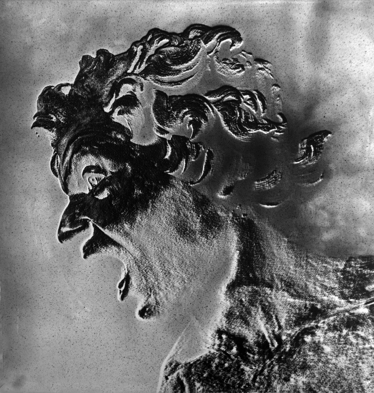  L´anima dannata, autorretrato de Bernini. 1971. Palacio Monaldeschi. Roma.1,25 x 1,28 m. Bajorrelieve.