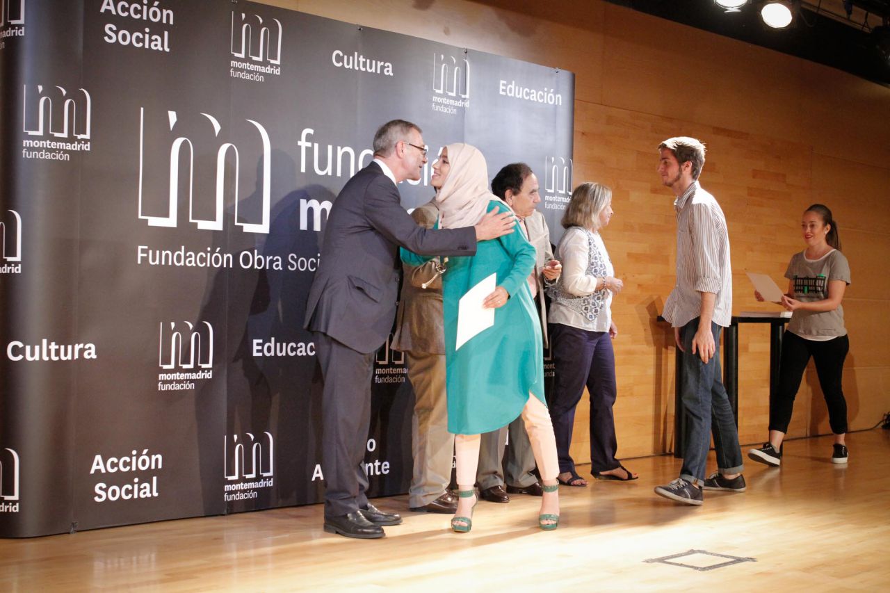 Acto de entrega de las Eurobecas de la Fundación Montemadrid en la Casa Encendida.