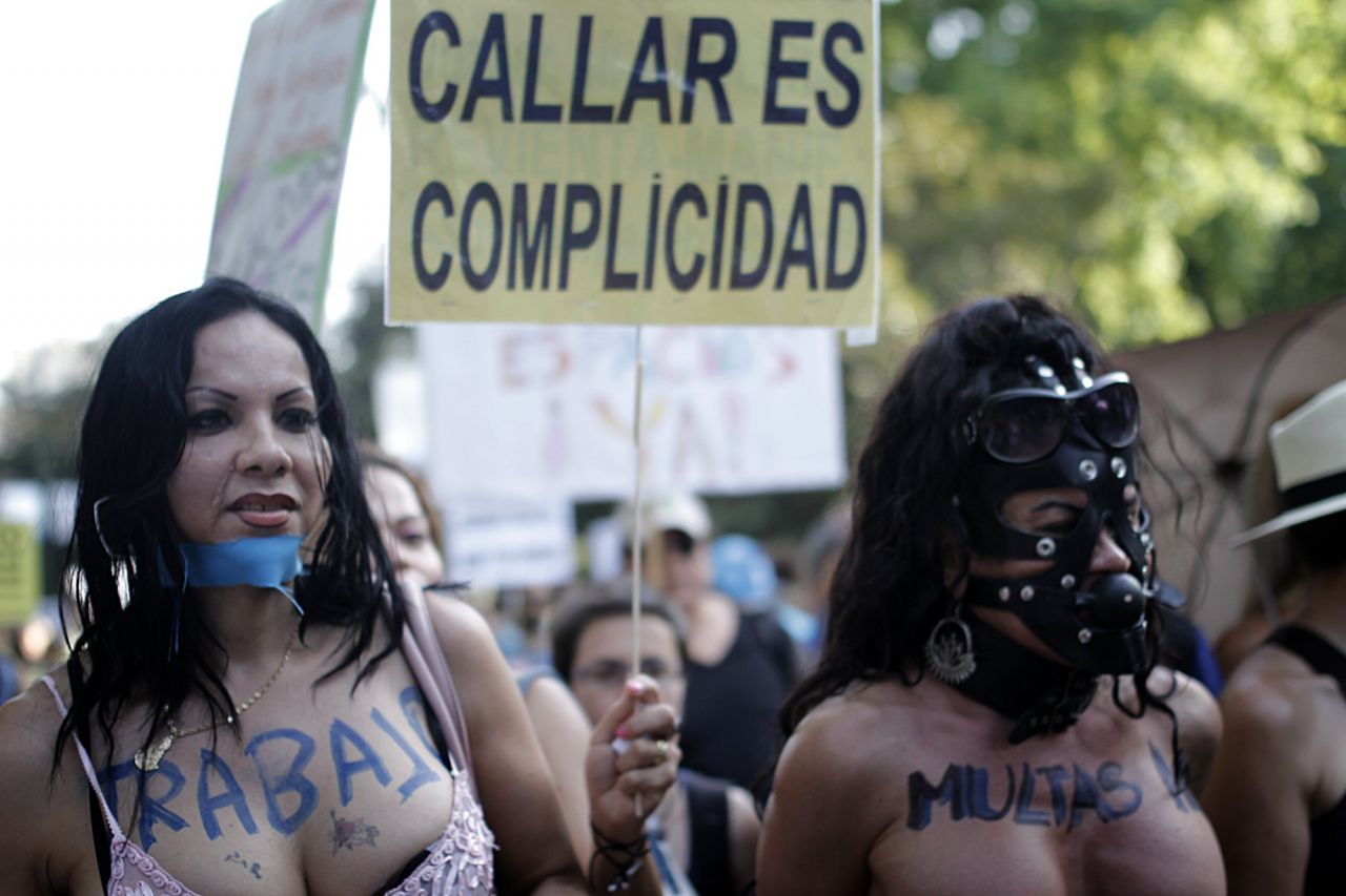 Manifestación en contra de la Ley Mordaza