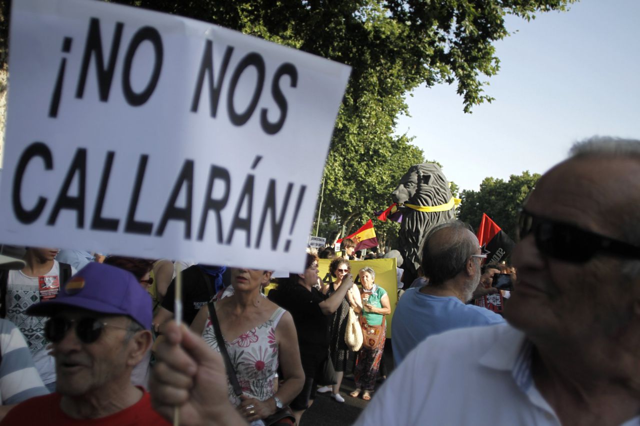Manifestación en contra de la Ley Mordaza
