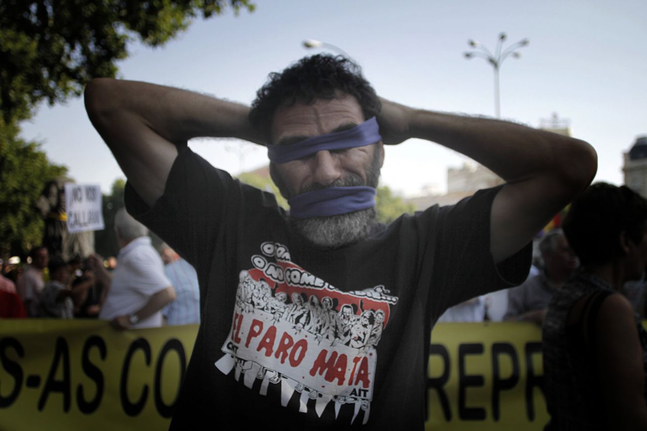 Manifestación en contra de la Ley Mordaza