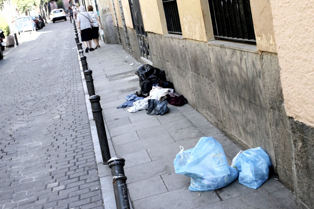 Suciedad en las calles de Madrid