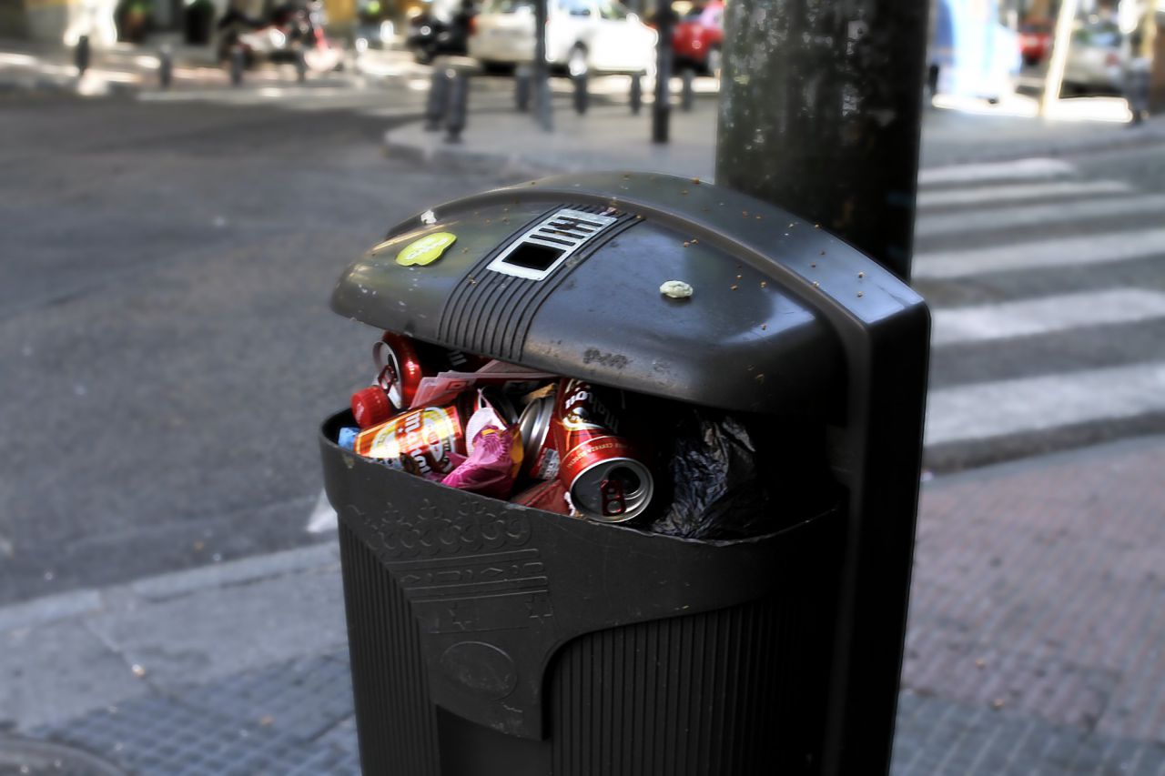 Suciedad en las calles de Madrid
