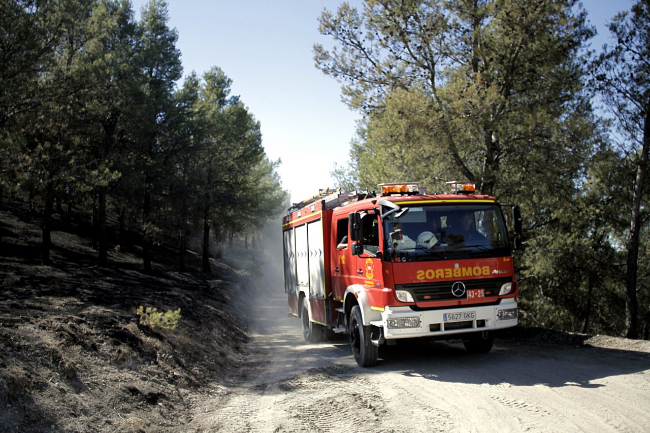 Incendio forestal en el parque regional del sureste en el municipio de Rivas