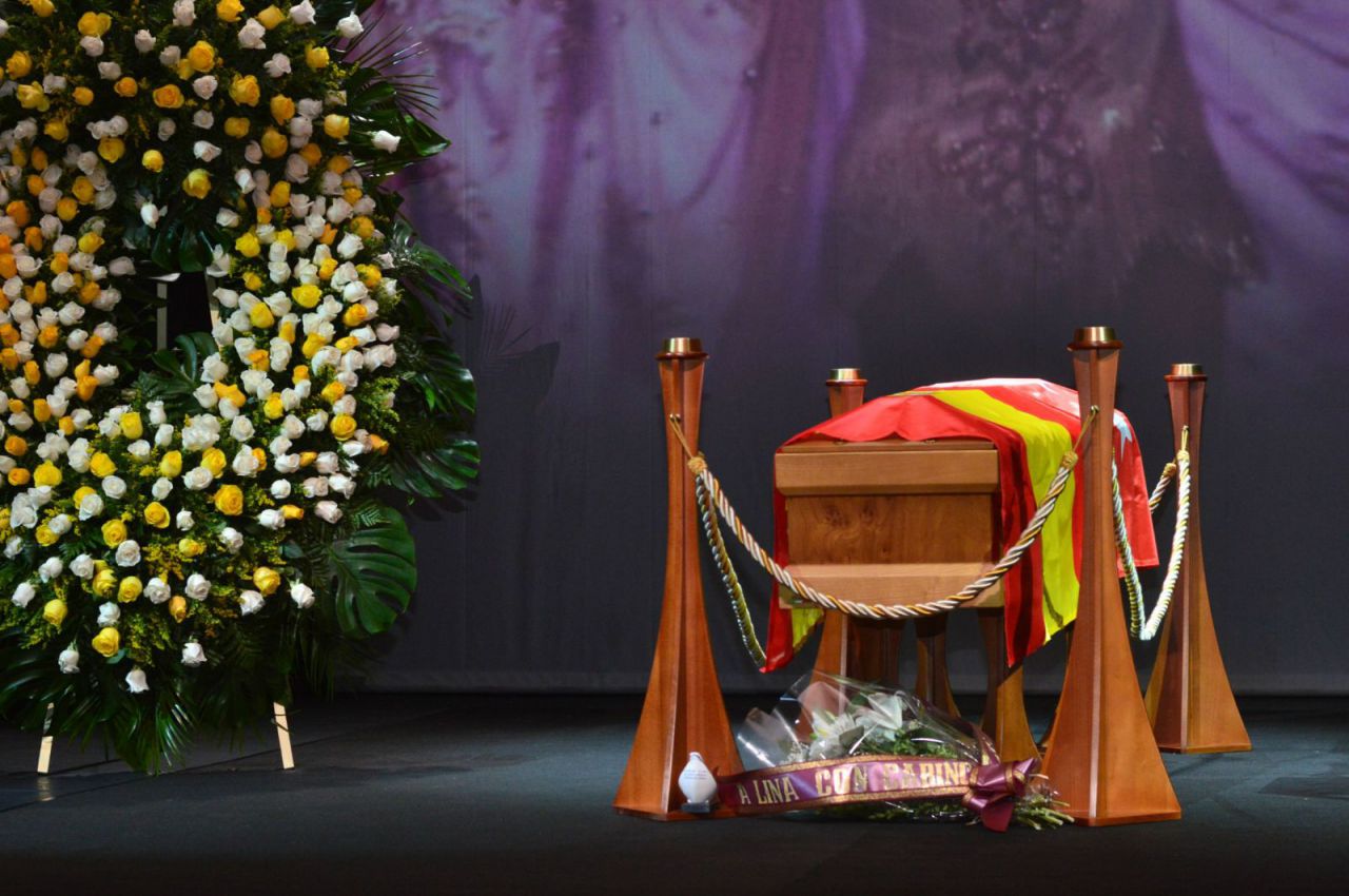 Capilla ardiente de Lina Morgan en el Teatro La Latina