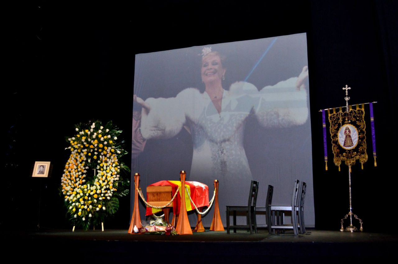 Capilla ardiente de Lina Morgan en el Teatro La Latina