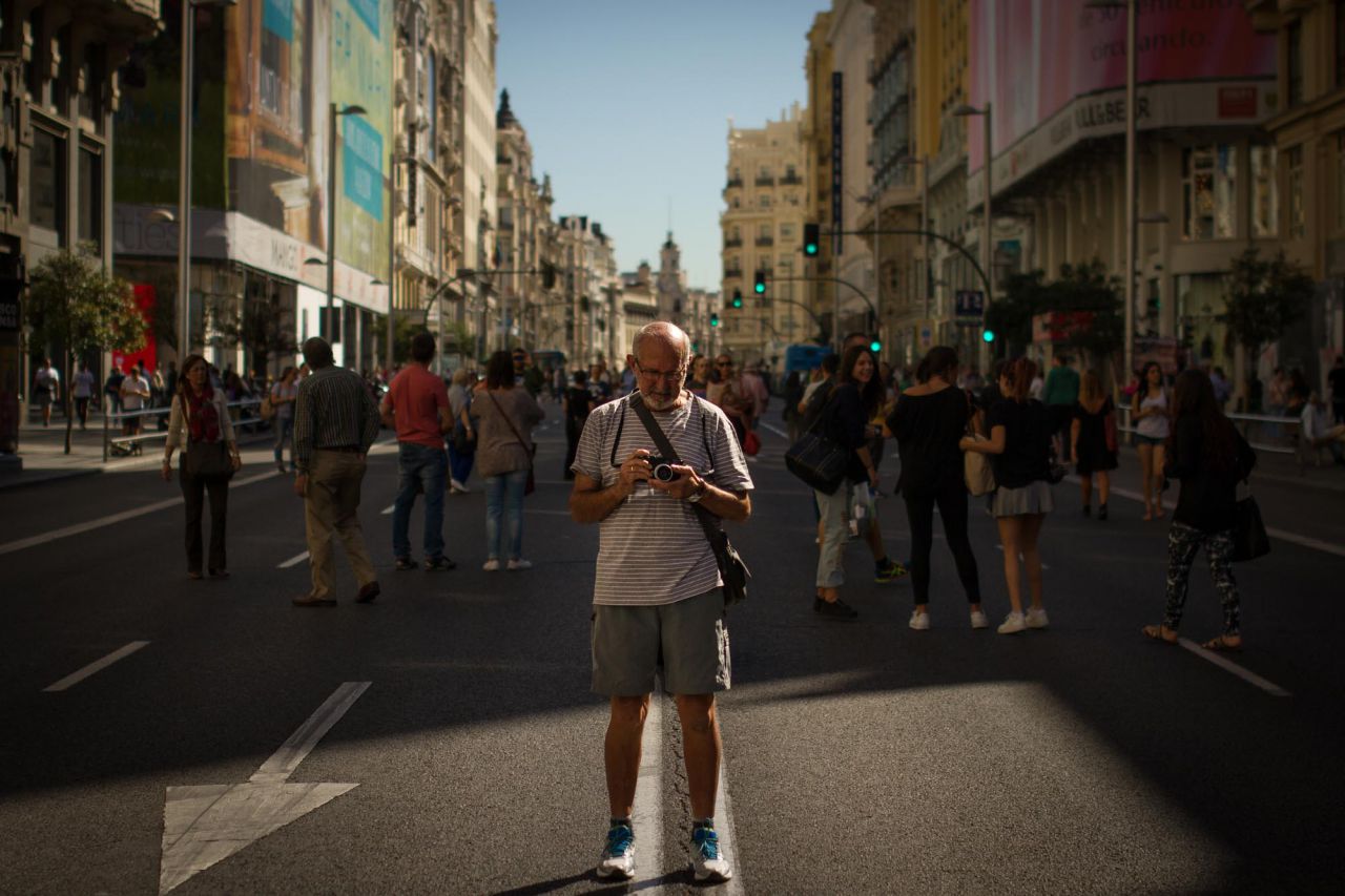 Bicicletada de Manuela Carmena y cortes de tráfico de la Gran Vía por la Semana de la Movilidad.