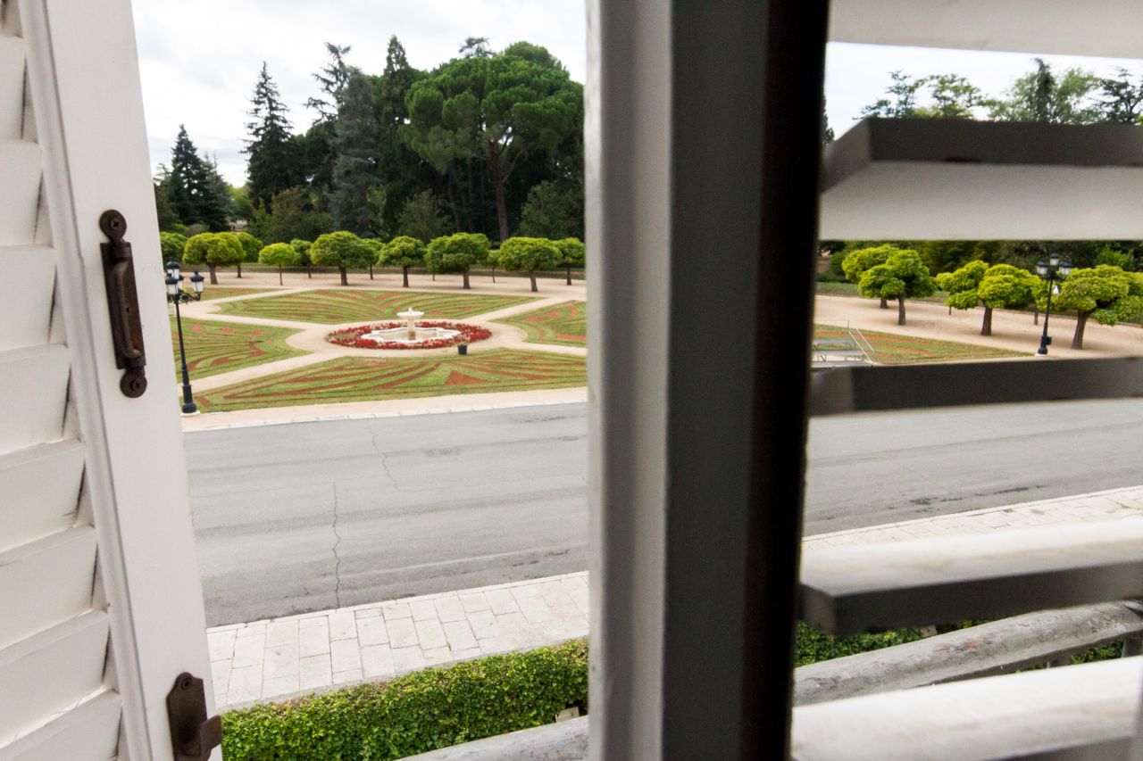 Vista de los jardines desde el Palacio de El Pardo.