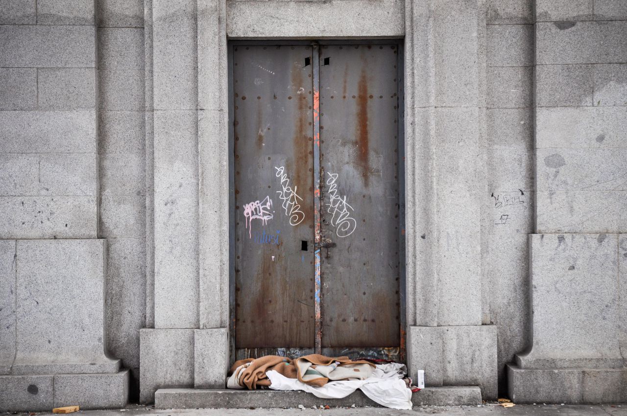 Desperfectos en el Arco de la Victoria de Moncloa.