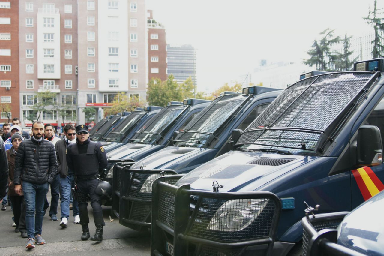 Dispositivo de seguridad en el Bernabéu para el clásico