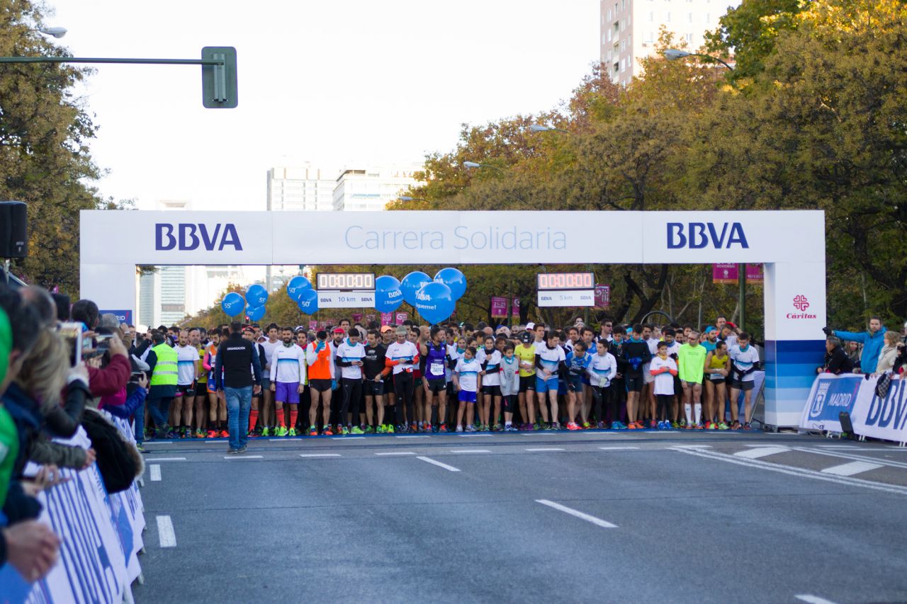 Carrera solidaria de BBVA en la Castellana.