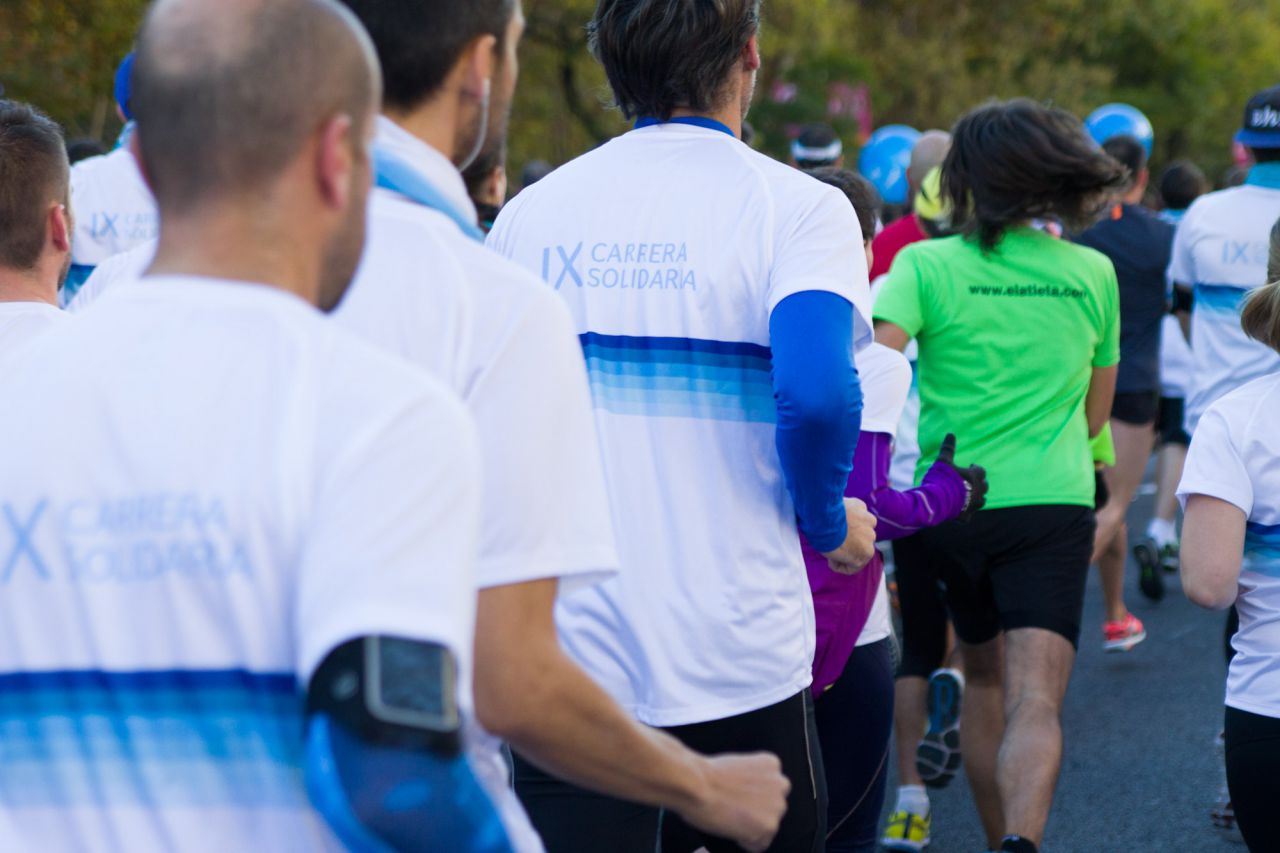 Carrera solidaria de BBVA en la Castellana.