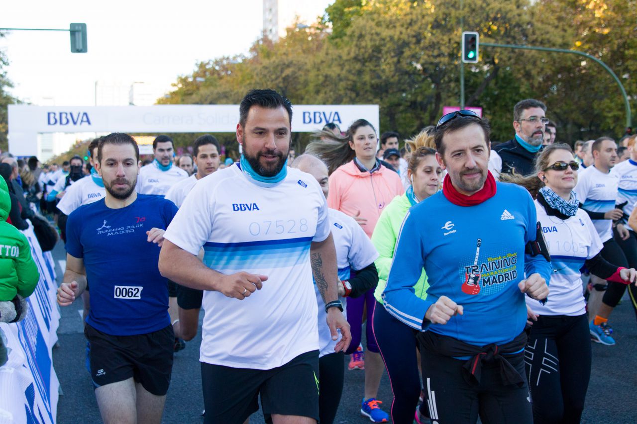 Carrera solidaria de BBVA en la Castellana.