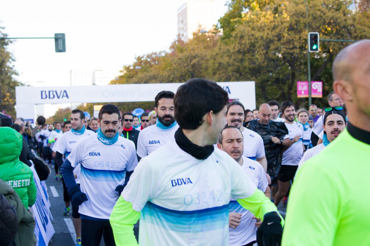 Carrera solidaria de BBVA en la Castellana.