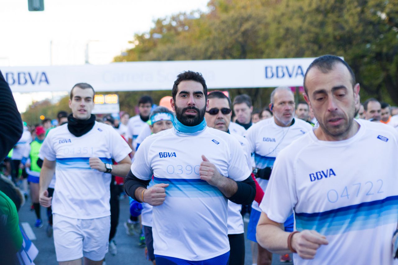 Carrera solidaria de BBVA en la Castellana.