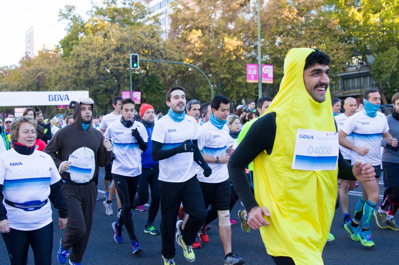 Carrera solidaria de BBVA en la Castellana.