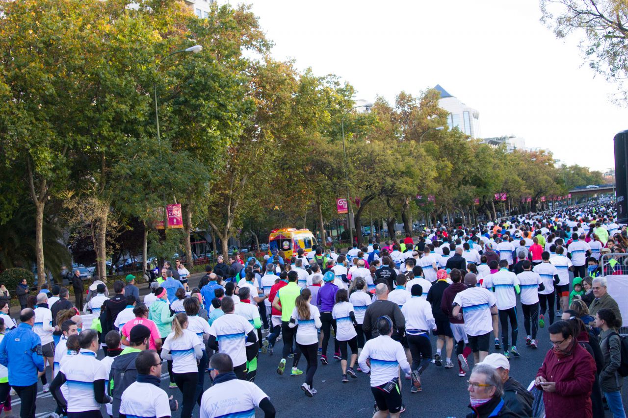 Carrera solidaria de BBVA en la Castellana.