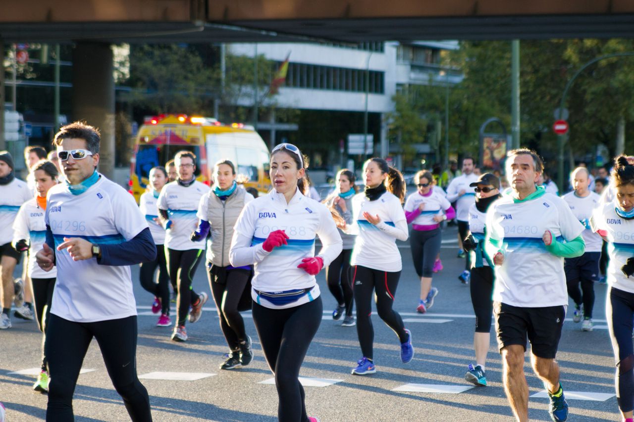 Carrera solidaria de BBVA en la Castellana.