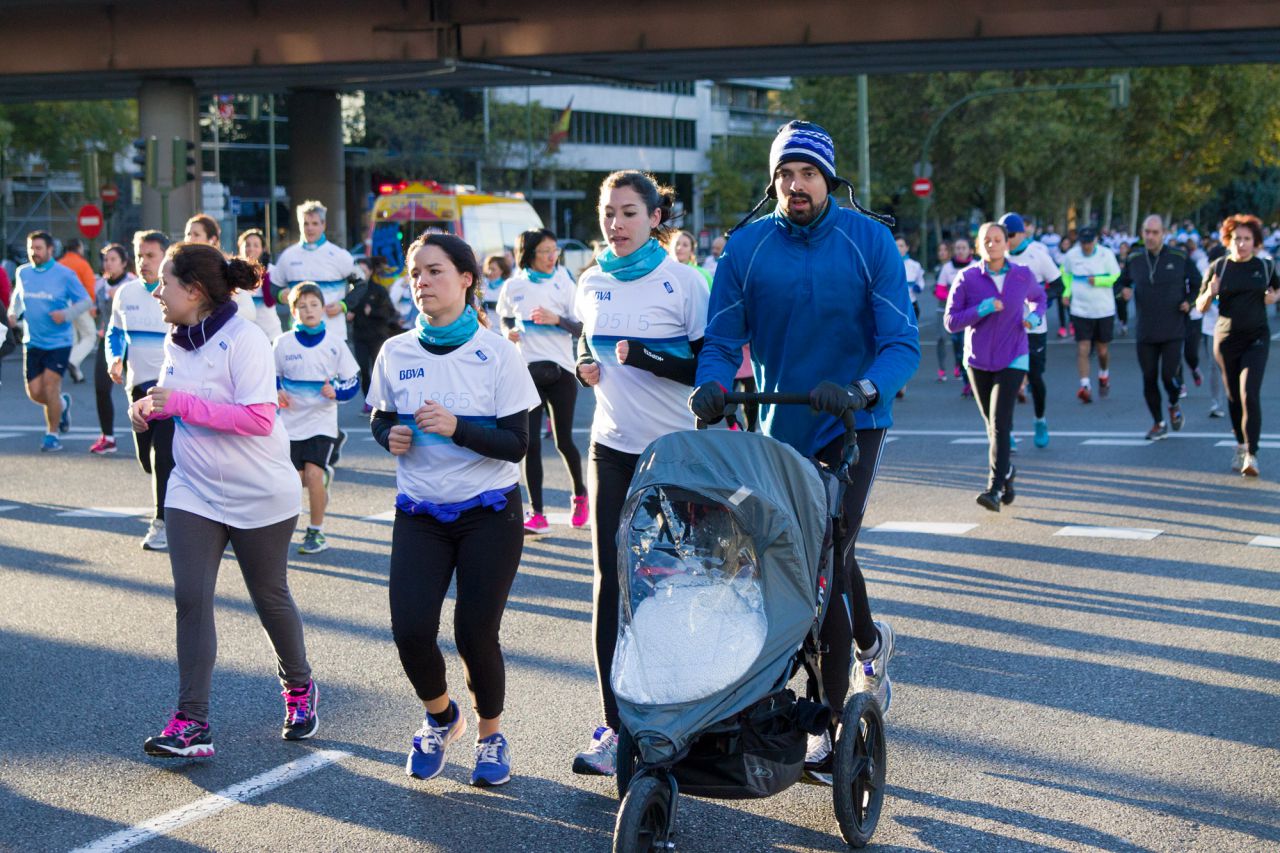 Carrera solidaria de BBVA en la Castellana.