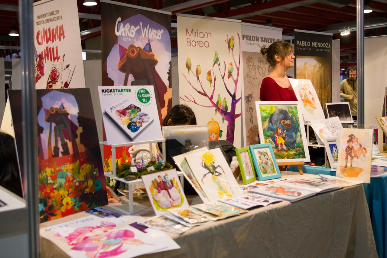 Stand de ilustraciones .