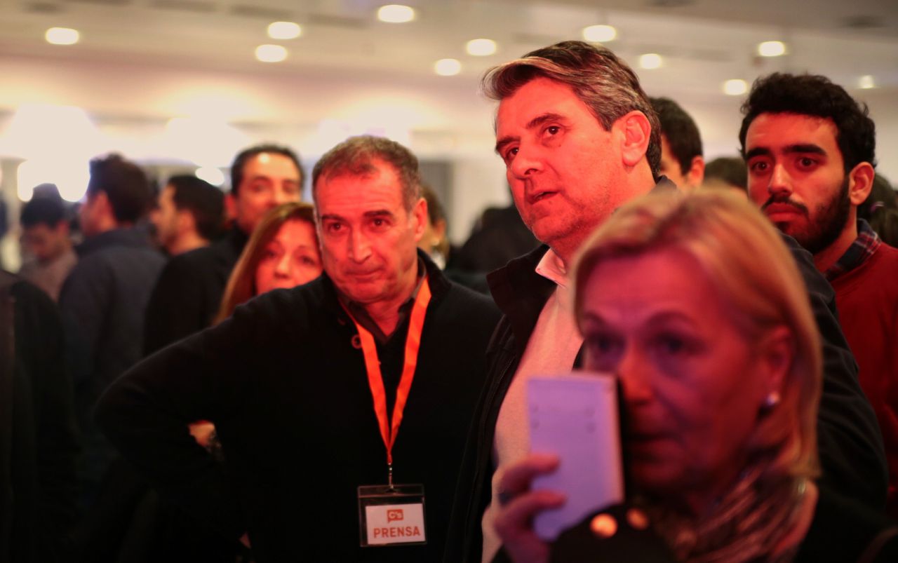 Simpatizantes de Ciudadanos en la noche electoral