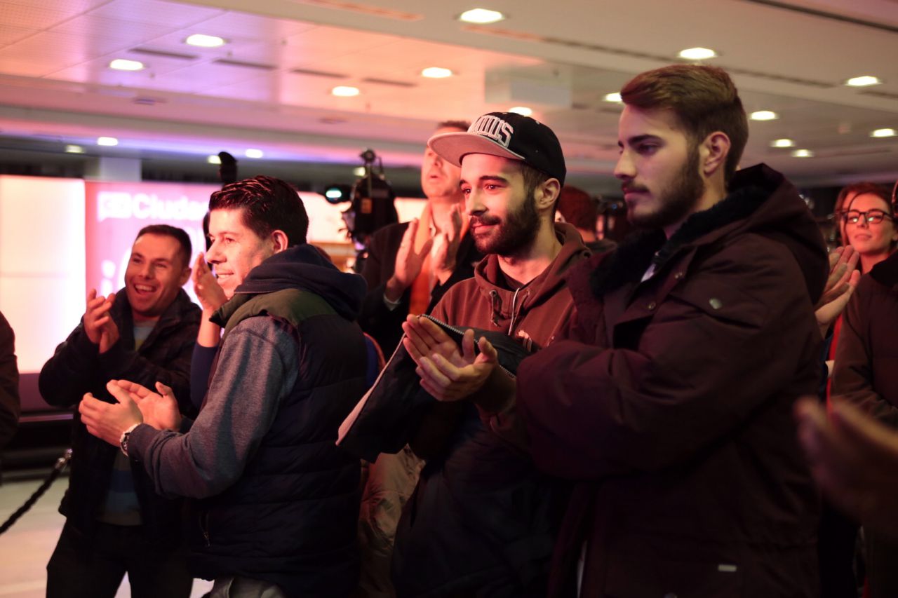 Simpatizantes de Ciudadanos en la noche electoral