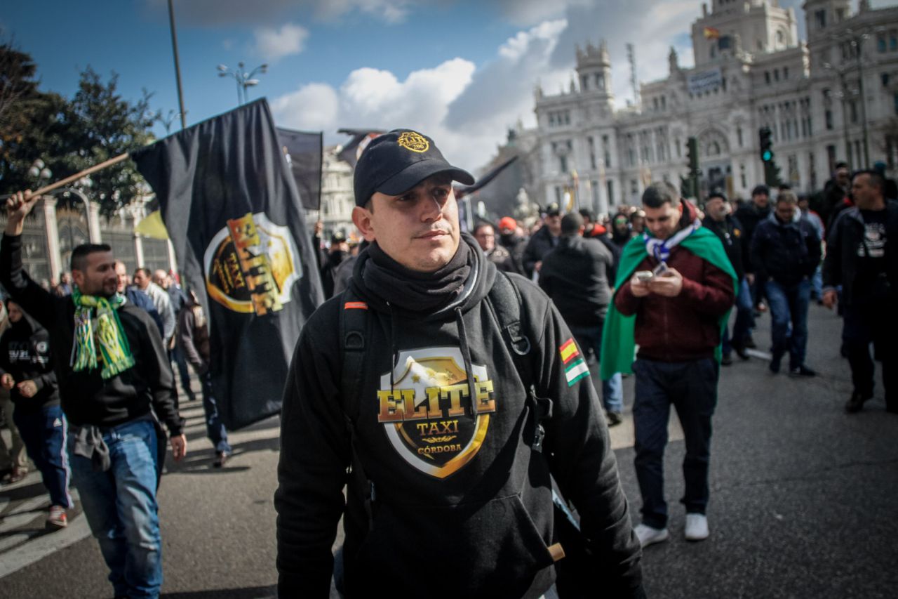 La asociación Elite Taxi ha sido una de las que más taxistas ha movilizado.