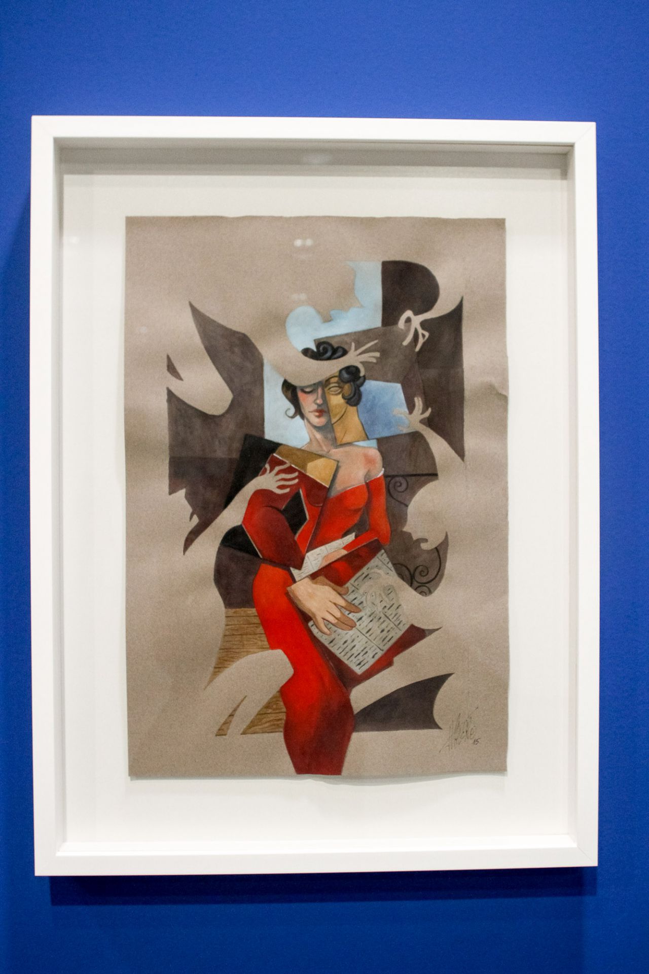 Visión en cómic de La cantante de Juan Gris de Teresa Valero.