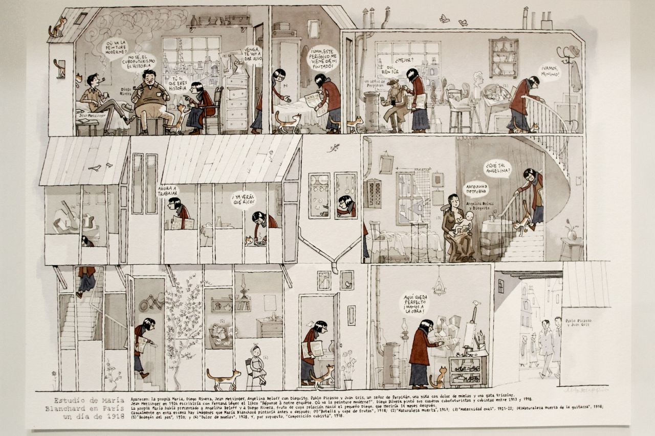 Estudio de María Blanchard un día de 1918 de Juan Berrio.