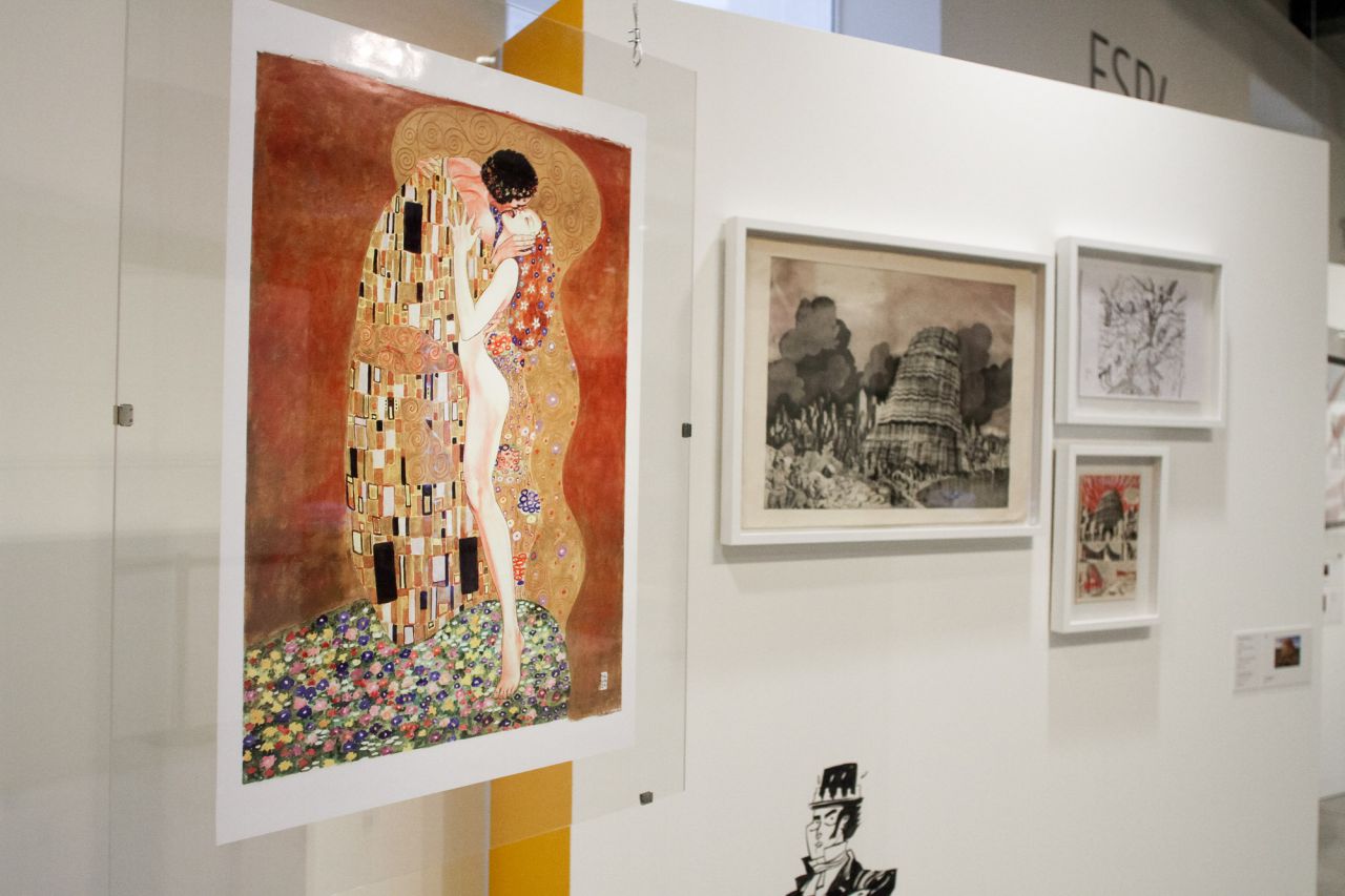Facsímil de 'Il bacio' de Gustav Klimt de Milo Manara.