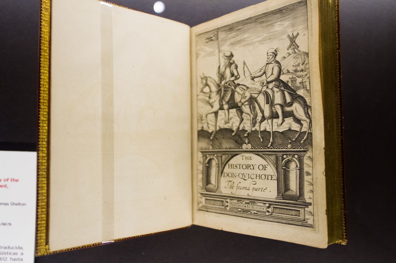 Traducción al inglés de la segunda parte de El Quijote realizada por Thomas Shelton en Londres en 1620.