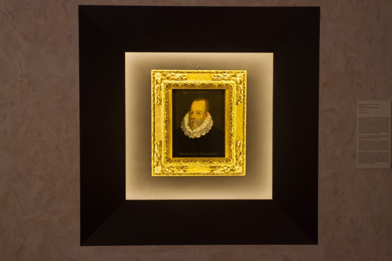 Retrato de Miguel Cervantes Saavedra de un anónimo y atribuido a Juan de Jaúregui.