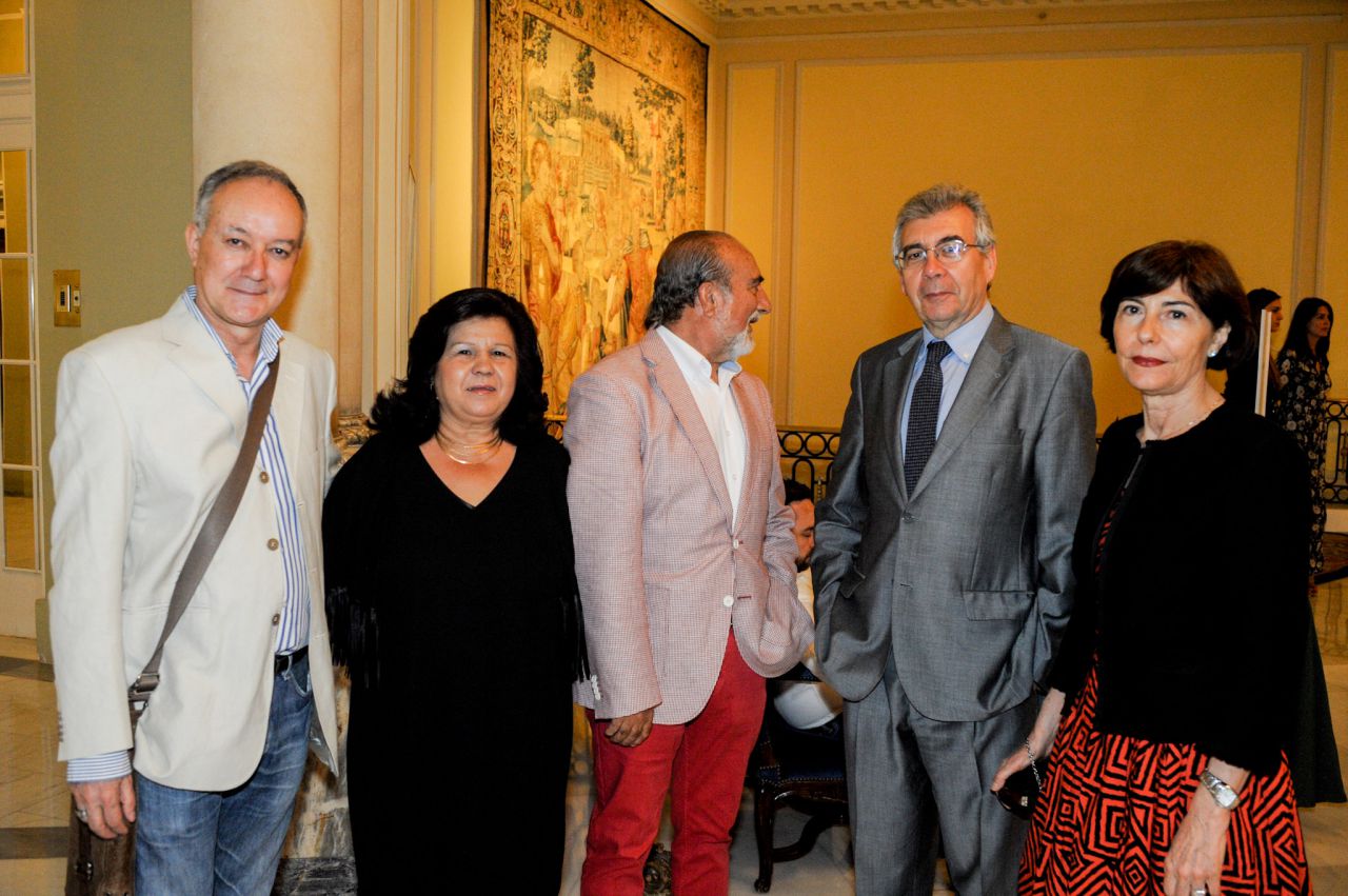 Los cronistas de la villa Antonio Castro, Ángel del Río y Pedro Montoliú.