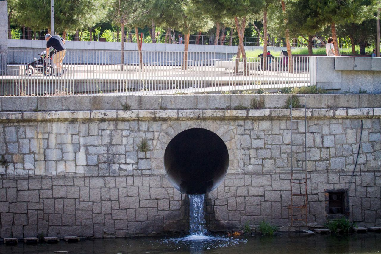 Desagüe de aguas depuradas.
