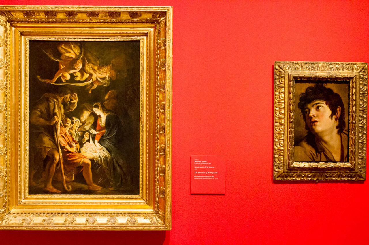 La adoración de los pastores y Cabeza de un joven de Peter Paul Rubens