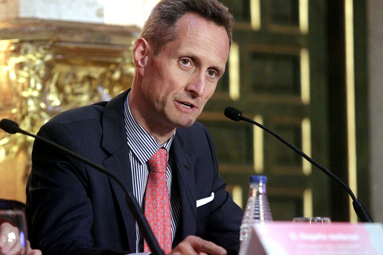 El doctor Jesús García-Foncillas durante su intervención en la entrega de Ayudas Merck de Investigación 2016.